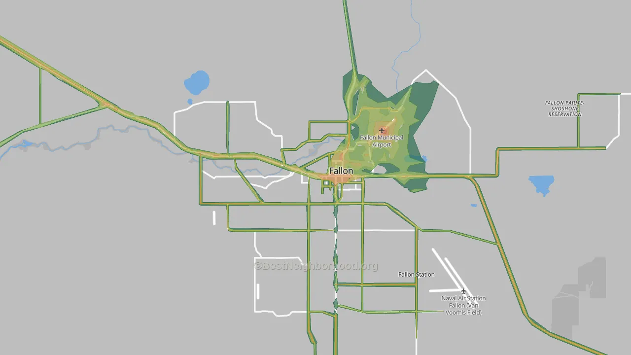 89406, NV Map of Noise Levels in 89406