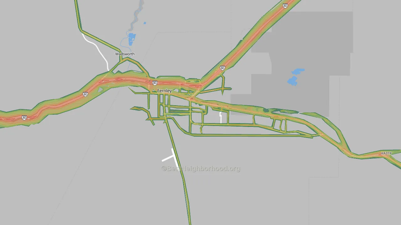 89408, NV Map of Noise Levels in 89408