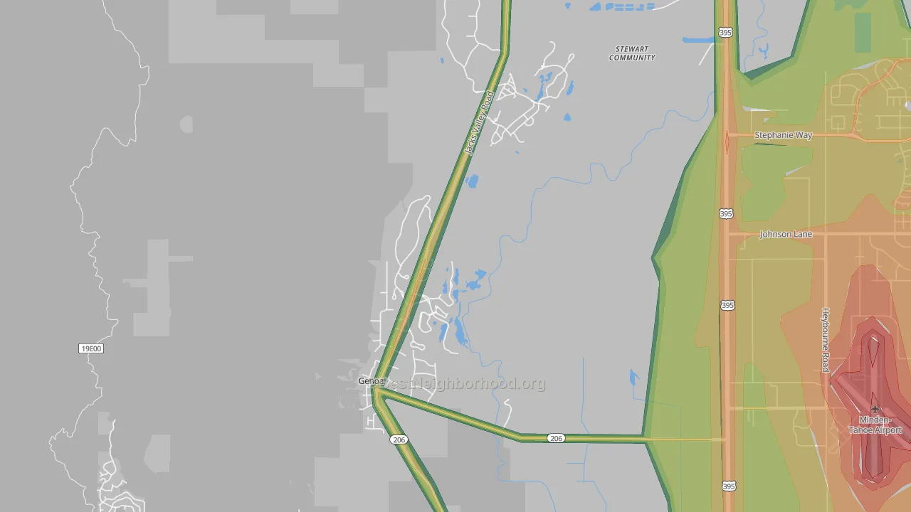 89411, NV Map of Noise Levels in 89411