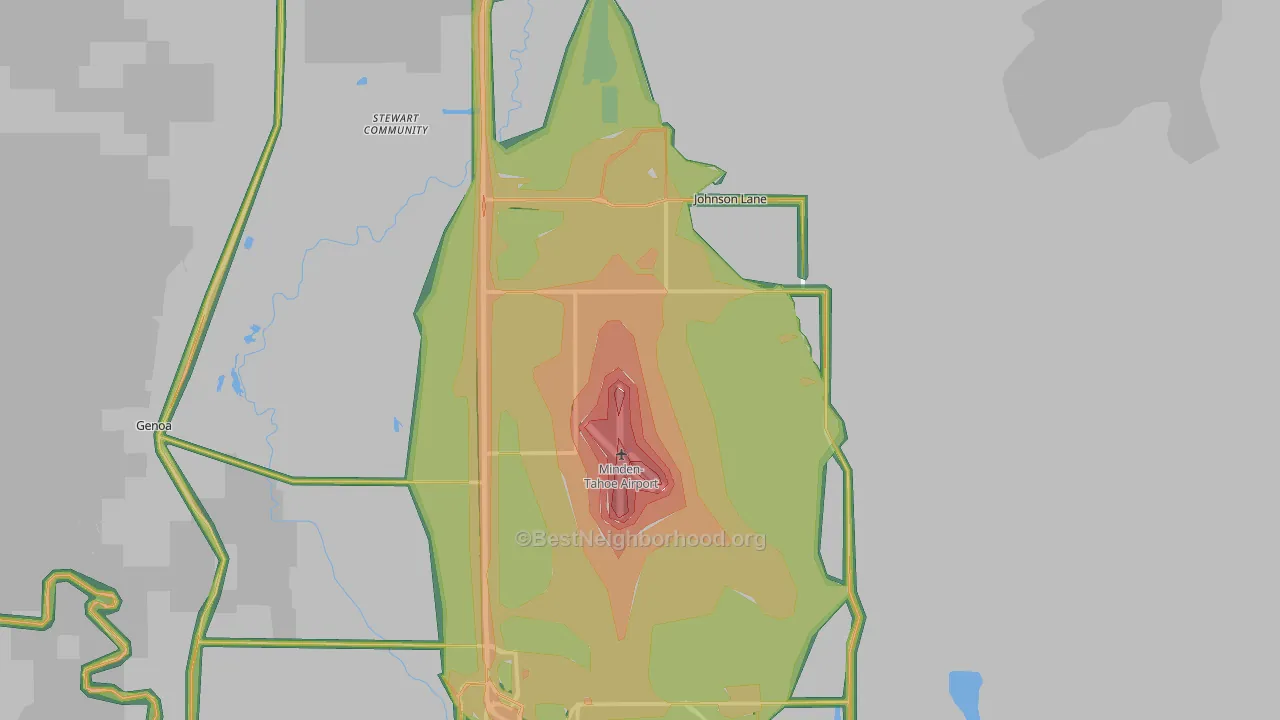 89423, NV Map of Noise Levels in 89423
