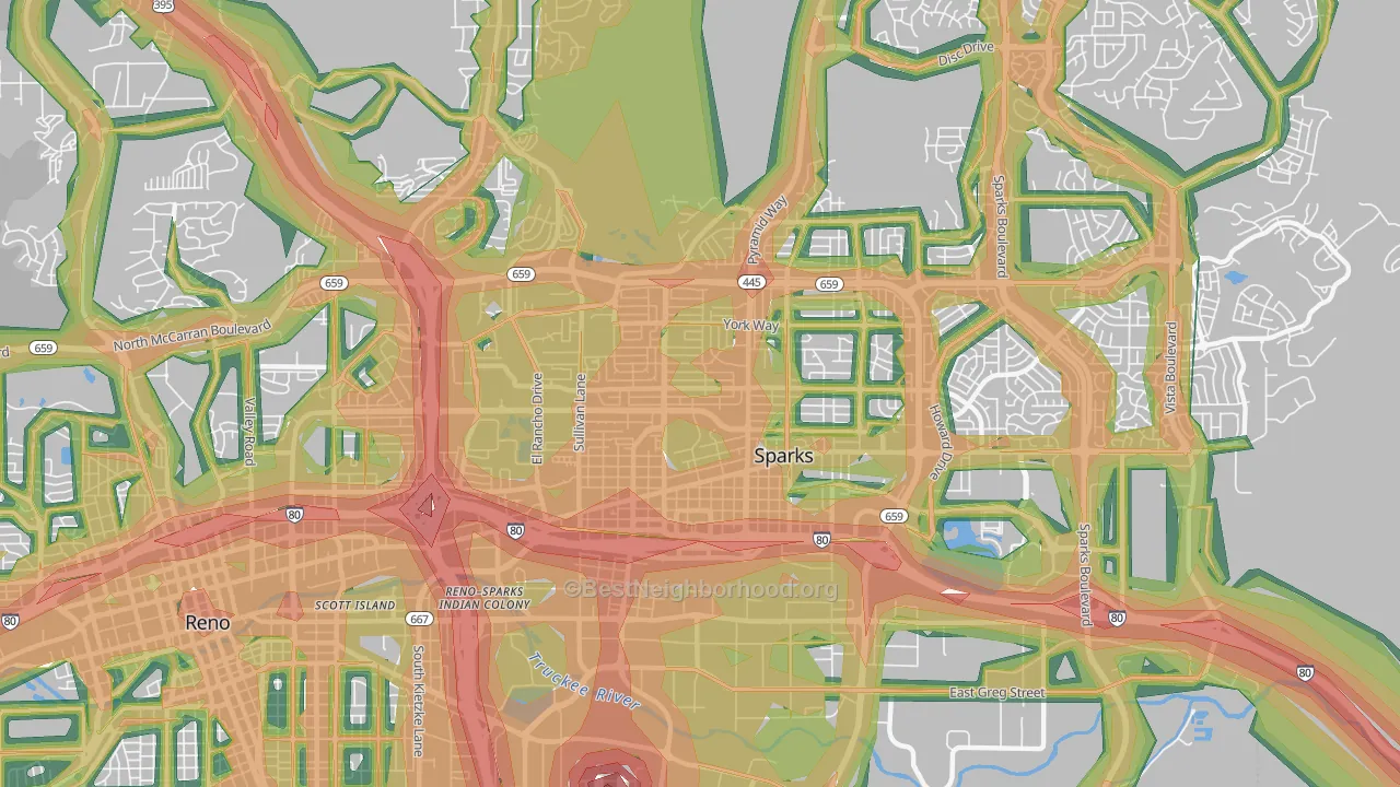 89431, NV Map of Noise Levels in 89431