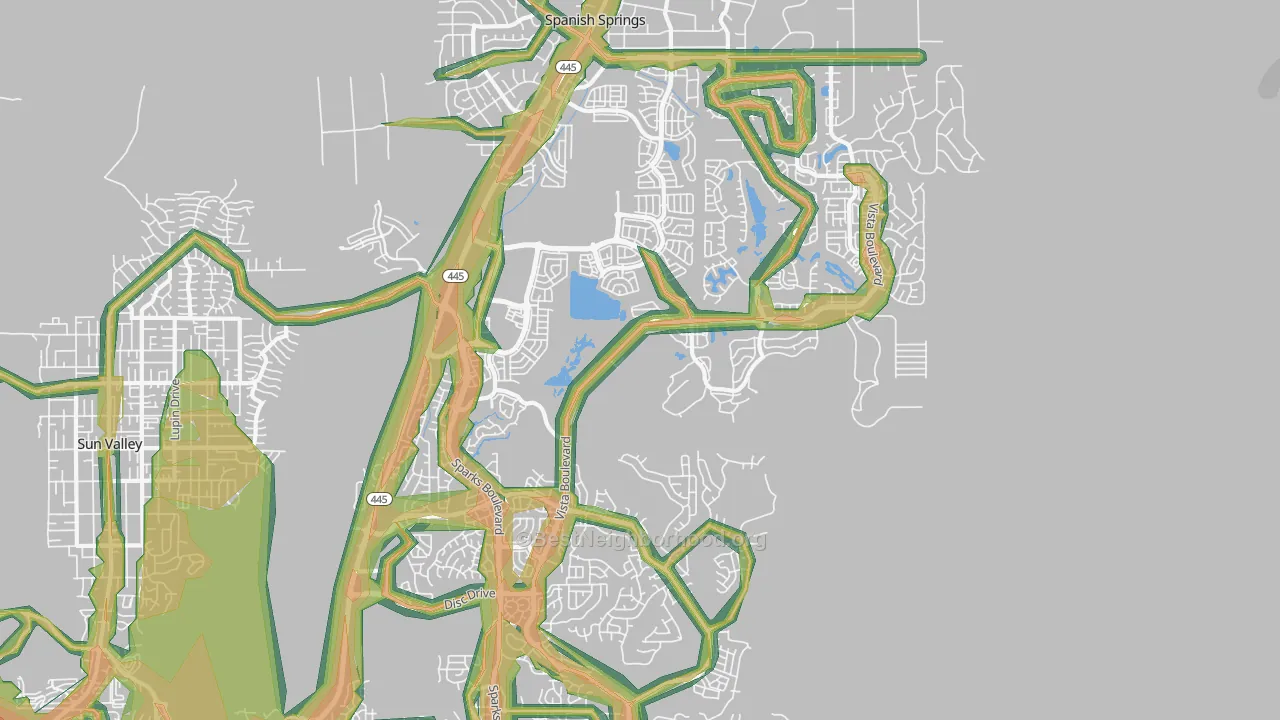 89436, NV Map of Noise Levels in 89436