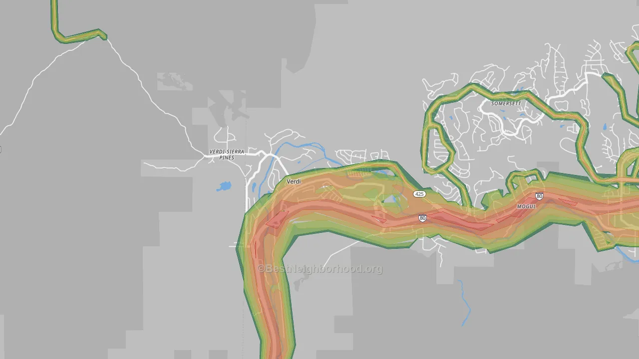 89439, NV Map of Noise Levels in 89439