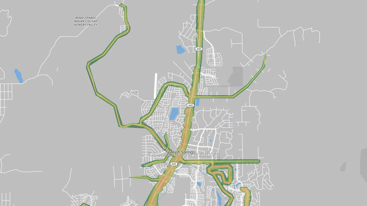 89441, NV Map of Noise Levels in 89441