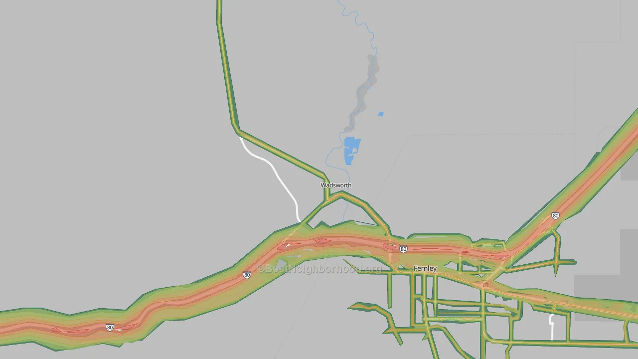 89442, NV Map of Noise Levels in 89442