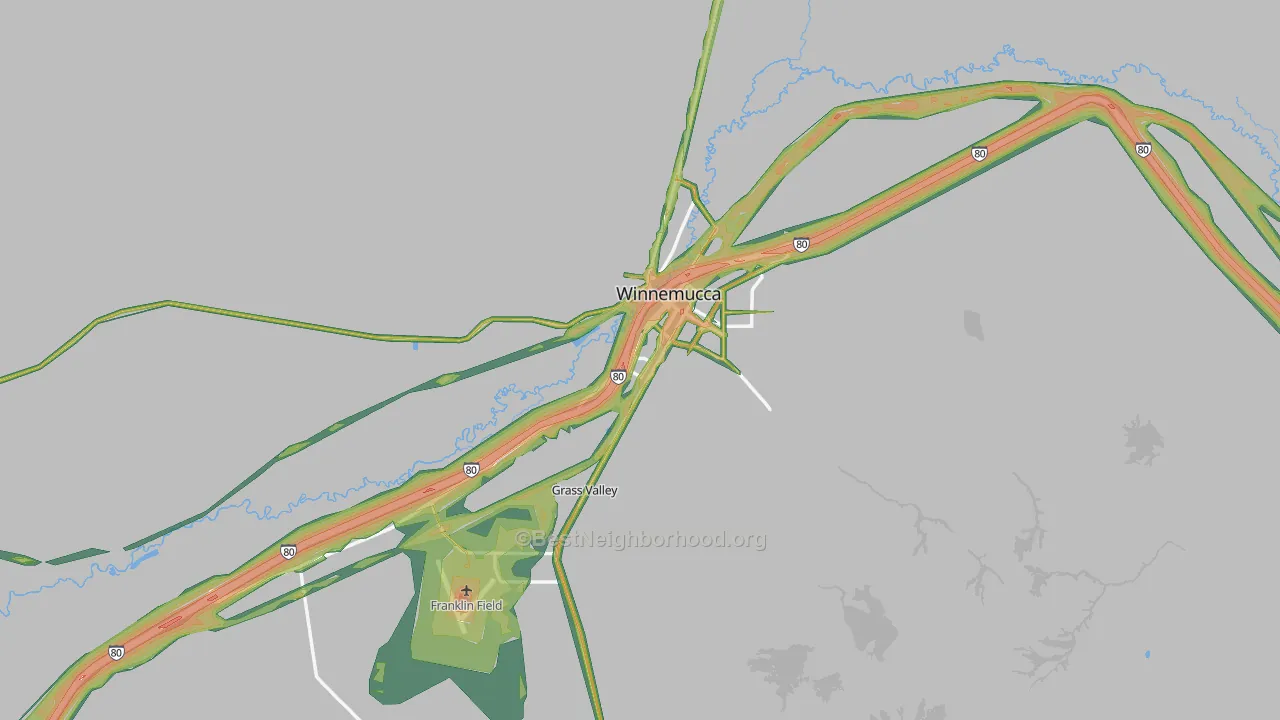 89445, NV Map of Noise Levels in 89445