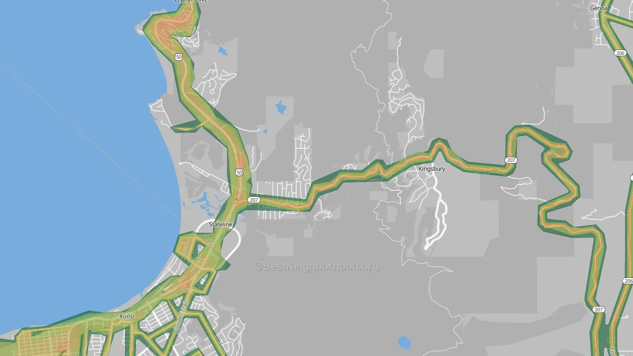 89449, NV Map of Noise Levels in 89449