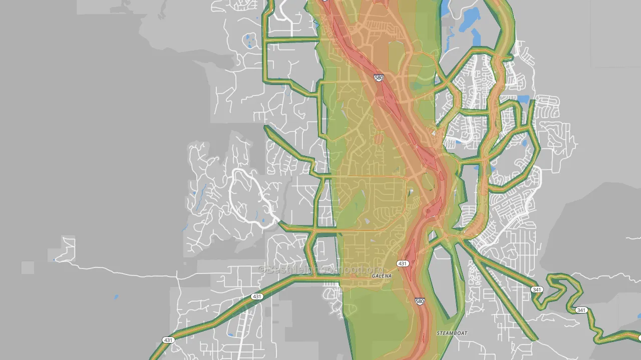 89511, NV Map of Noise Levels in 89511