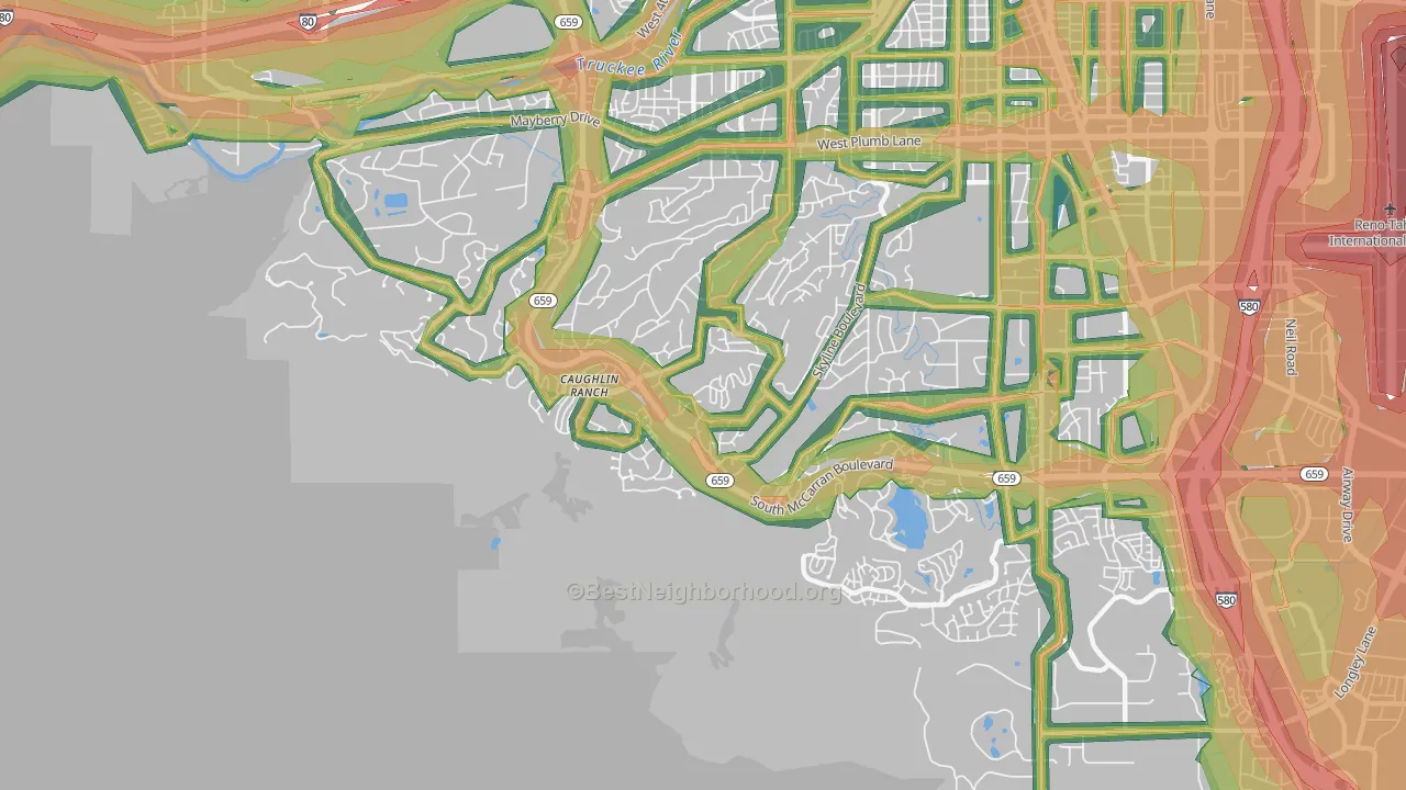 89519, NV Map of Noise Levels in 89519