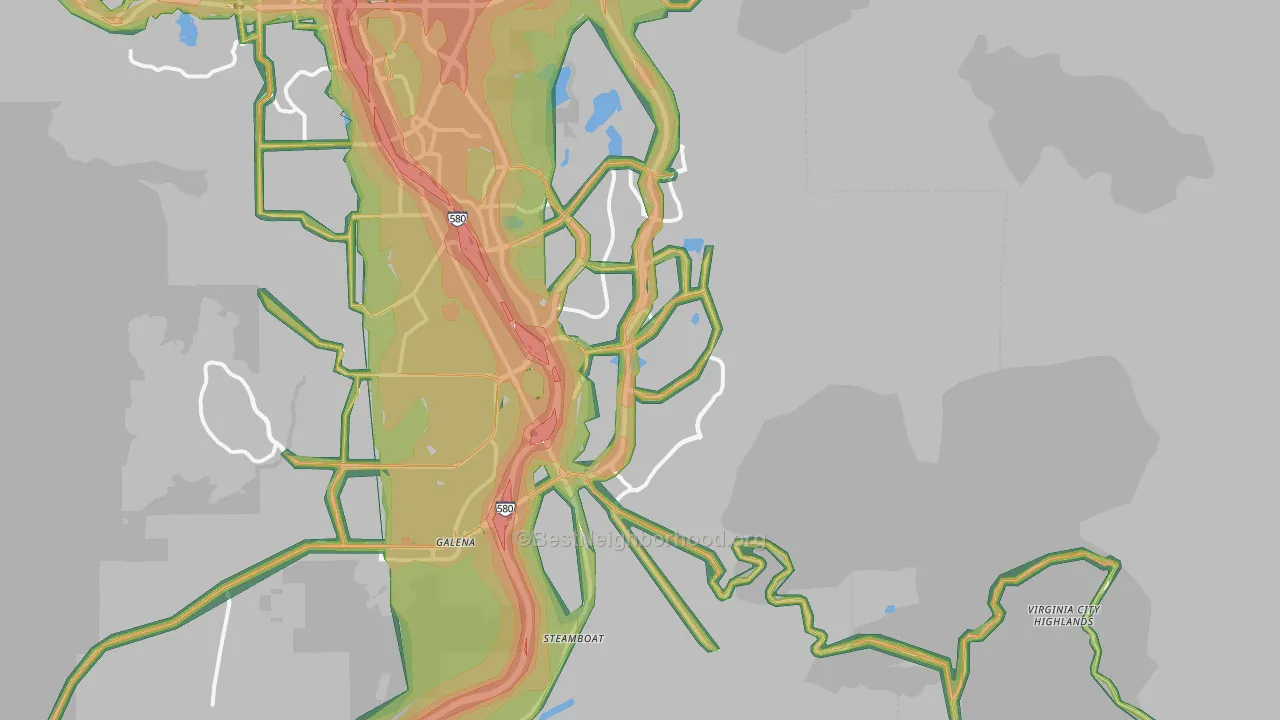 89521, NV Map of Noise Levels in 89521