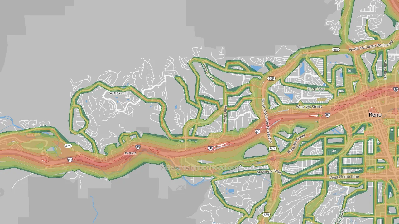 89523, NV Map of Noise Levels in 89523