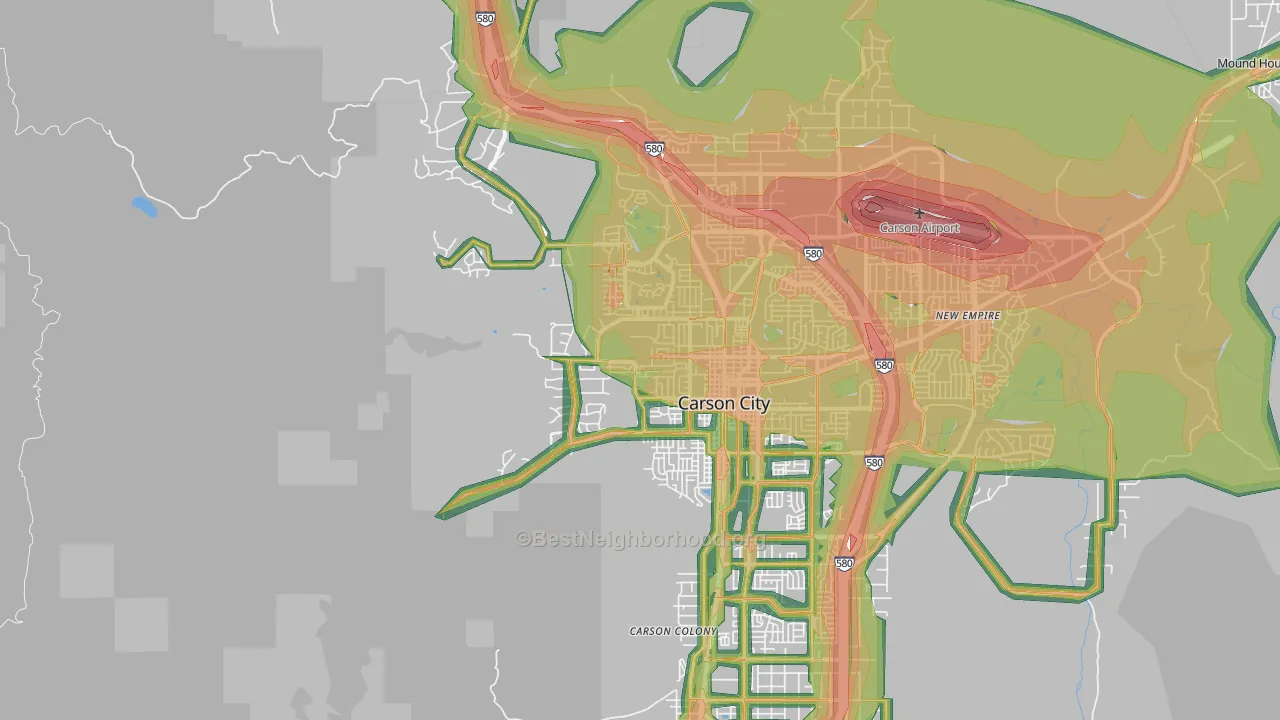 89703, NV Map of Noise Levels in 89703