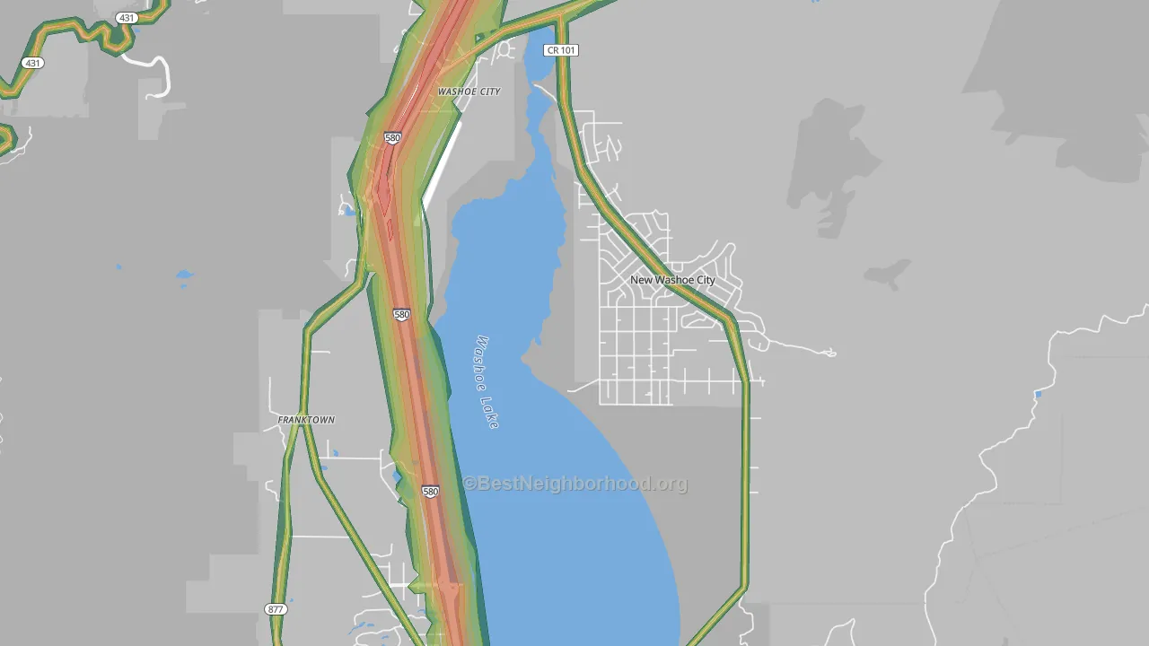 89704, NV Map of Noise Levels in 89704
