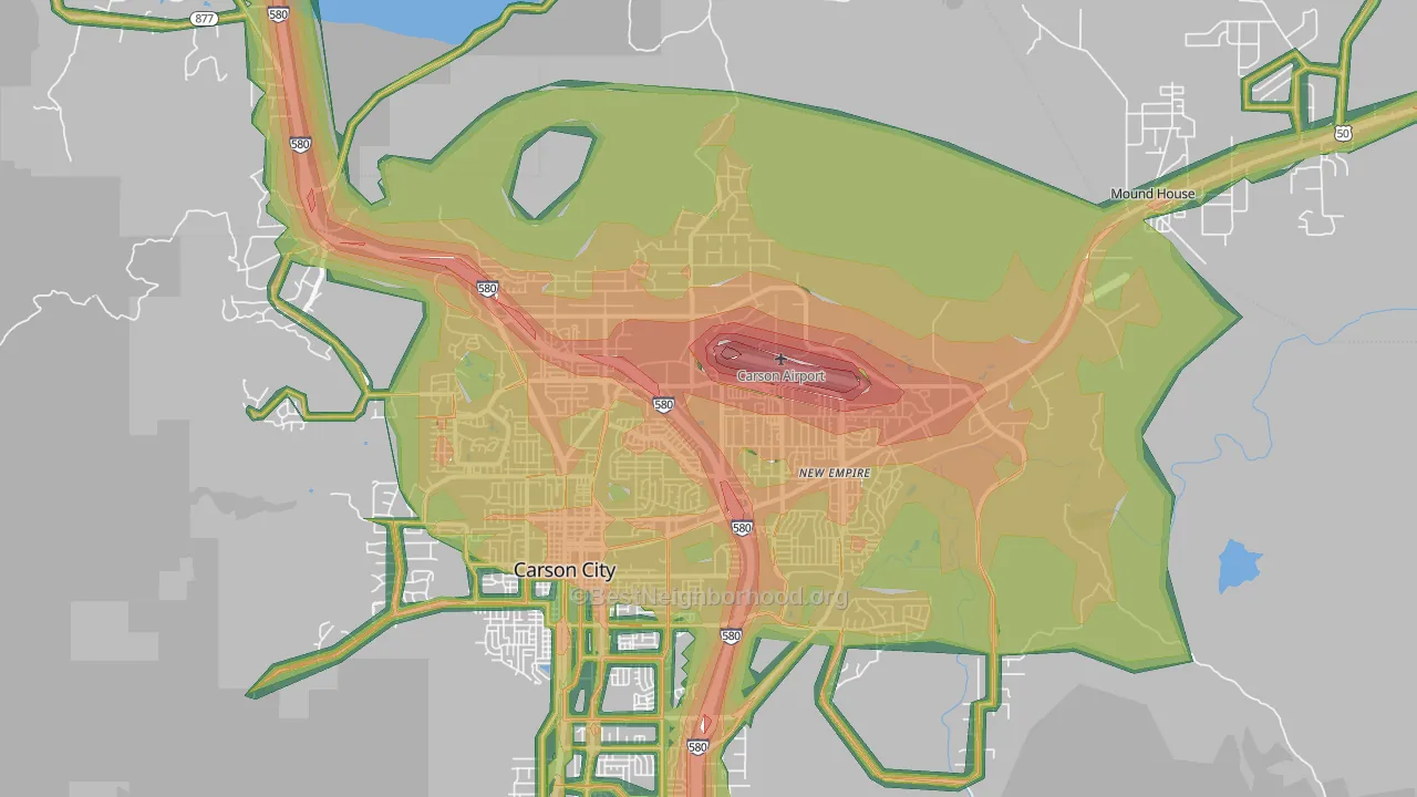 89706, NV Map of Noise Levels in 89706