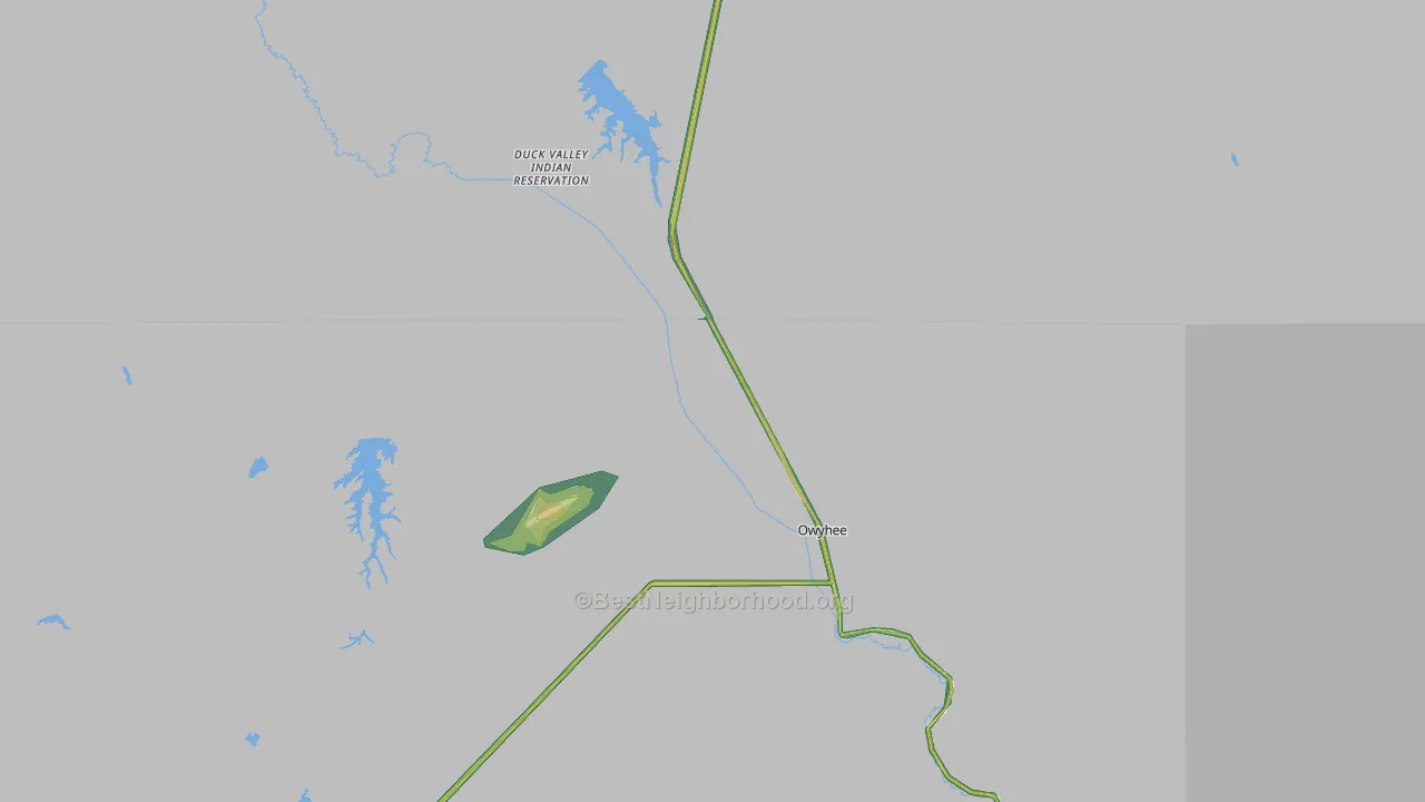 89832, NV Map of Noise Levels in 89832