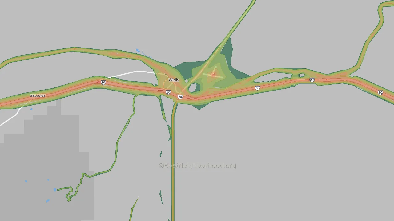 89835, NV Map of Noise Levels in 89835