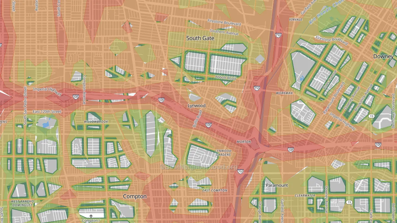 90262, CA Map of Noise Levels in 90262
