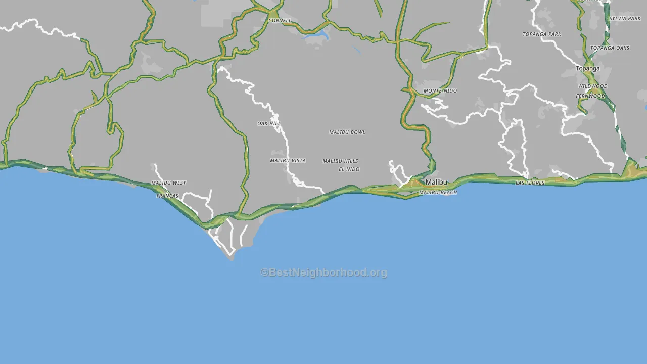 90265, CA Map of Noise Levels in 90265