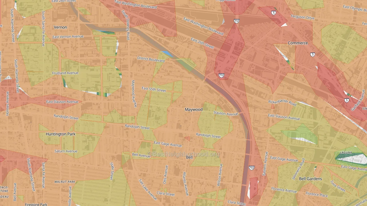 90270, CA Map of Noise Levels in 90270