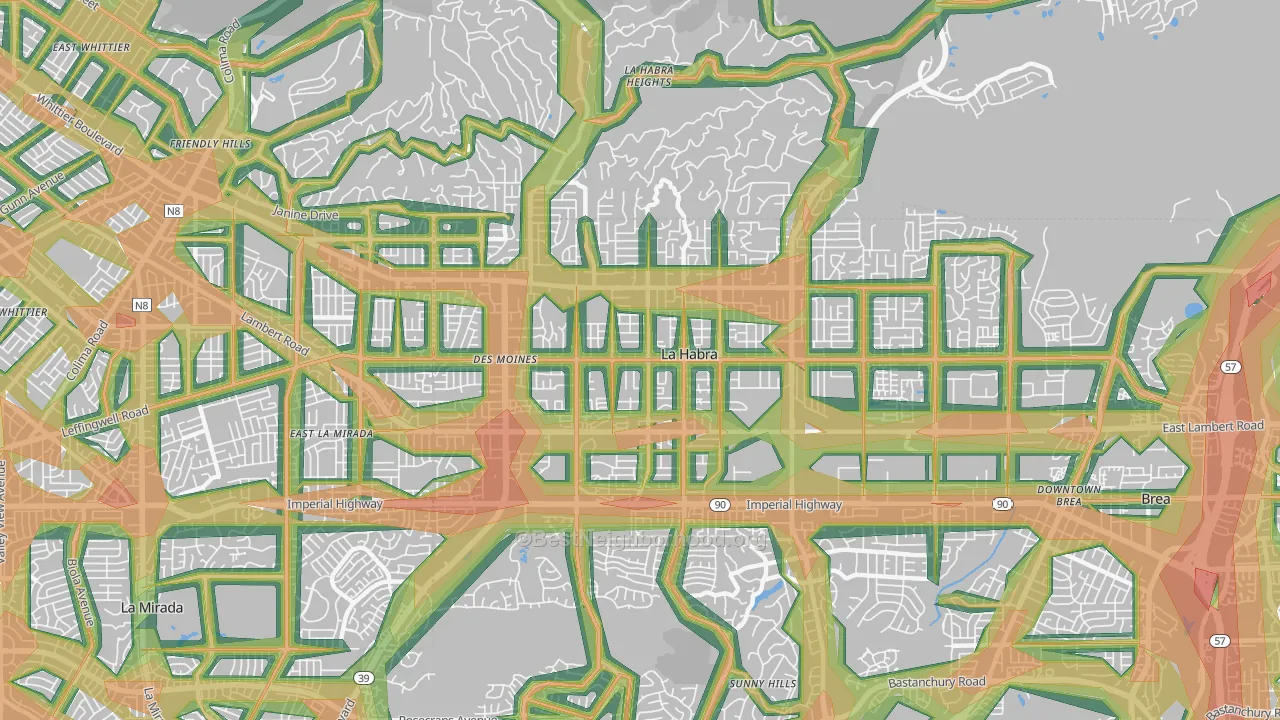 90631, CA Map of Noise Levels in 90631