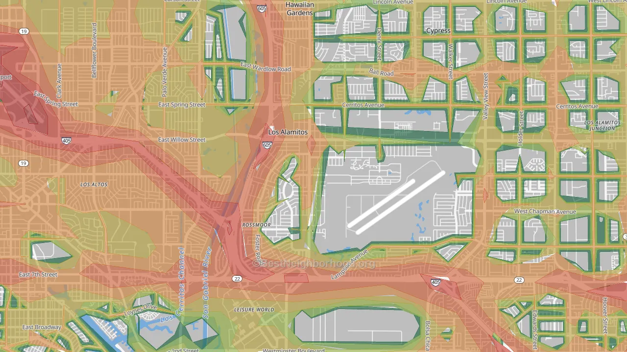 90720, CA Map of Noise Levels in 90720