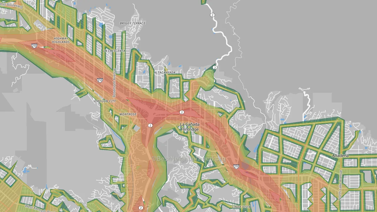 91011, CA Map of Noise Levels in 91011
