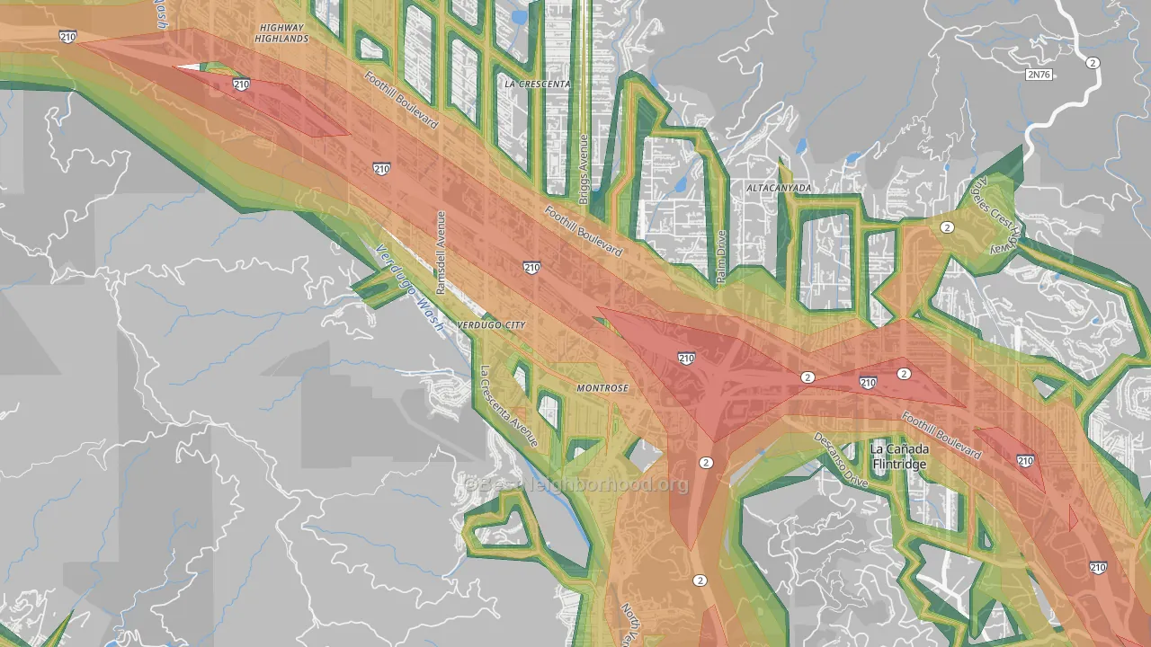 91020, CA Map of Noise Levels in 91020