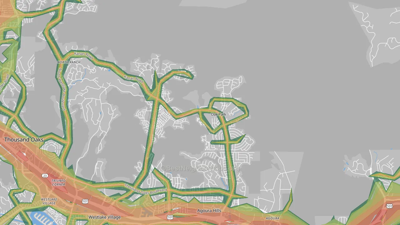 91377, CA Map of Noise Levels in 91377