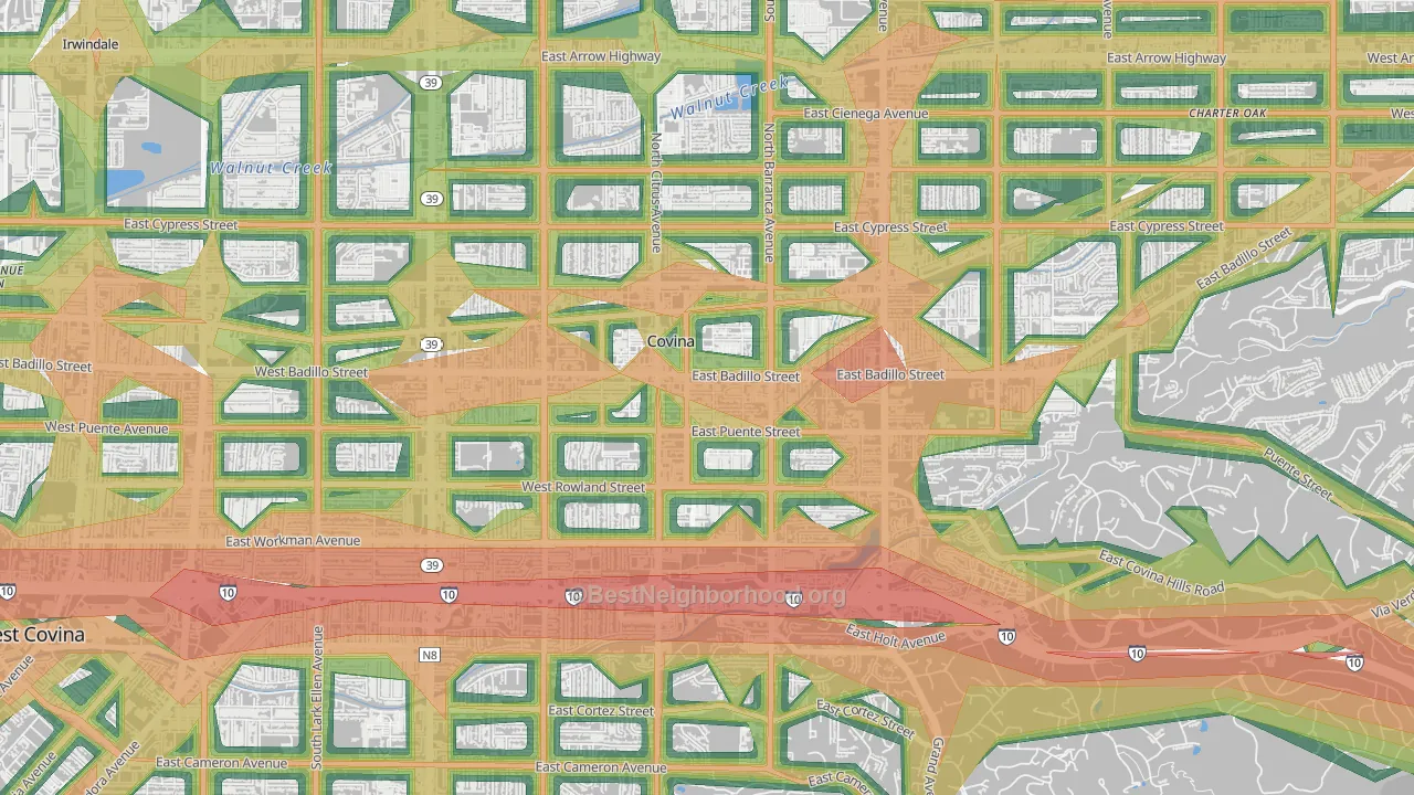 91723, CA Map of Noise Levels in 91723