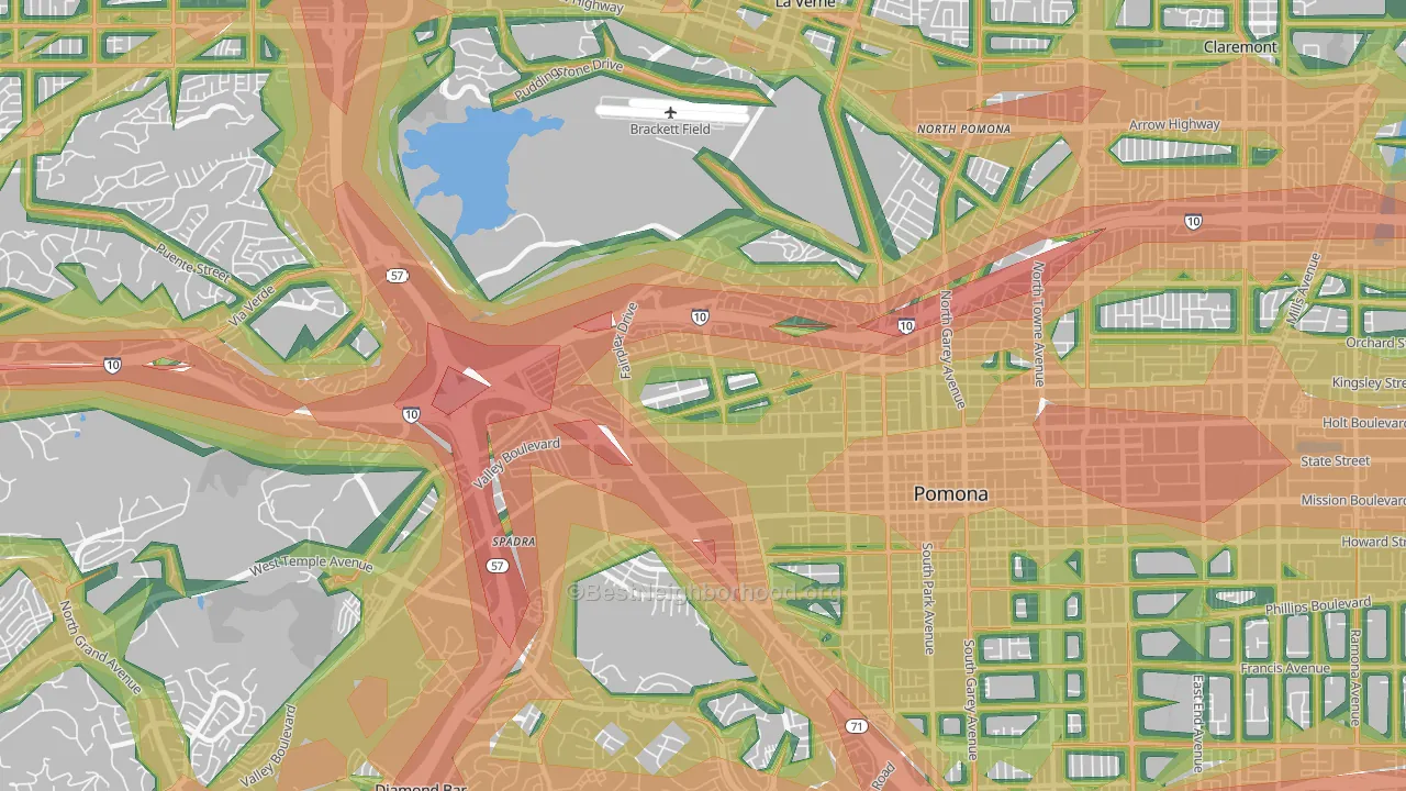 91768, CA Map of Noise Levels in 91768