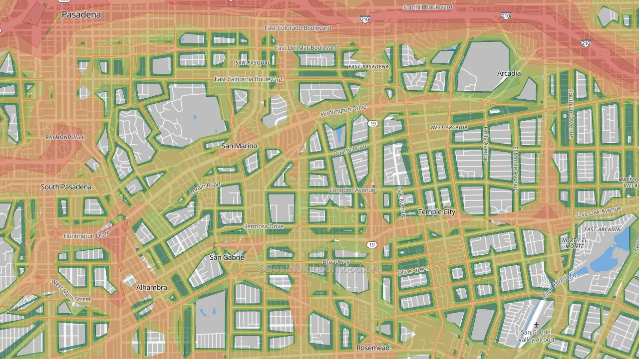 91775, CA Map of Noise Levels in 91775