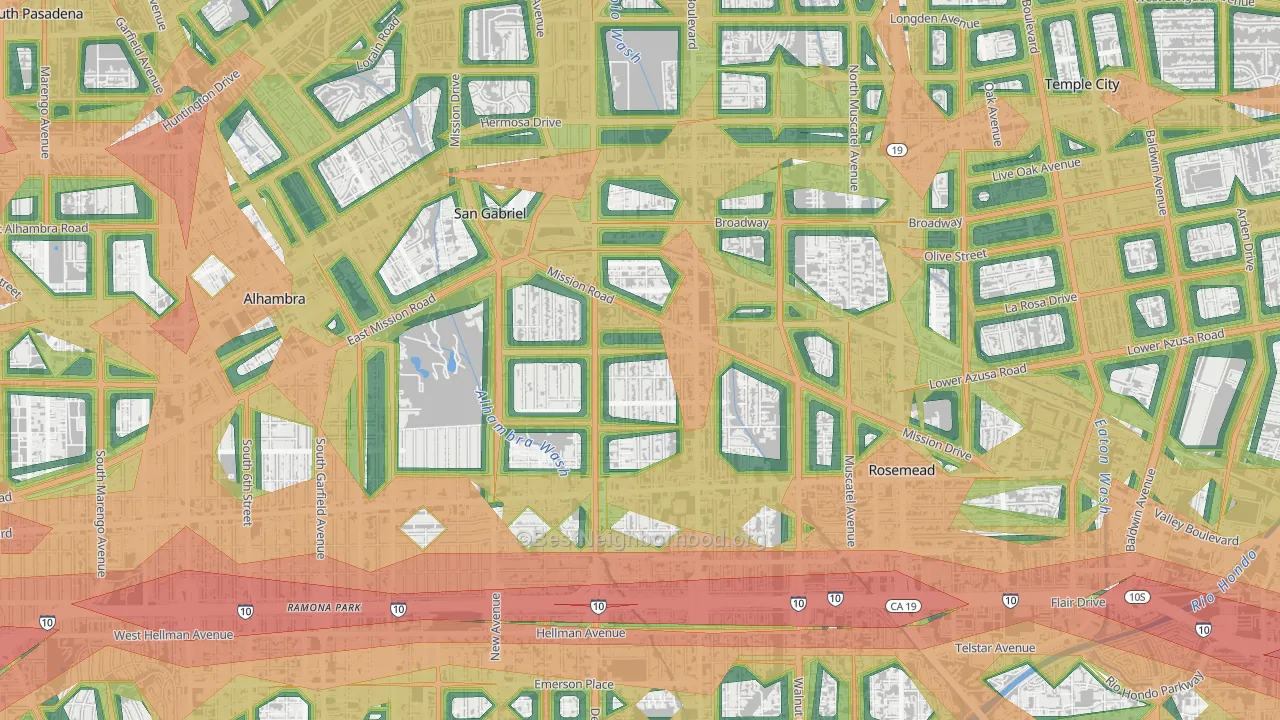 91776, CA Map of Noise Levels in 91776