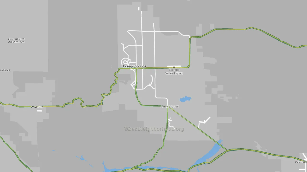 92004, CA Map of Noise Levels in 92004