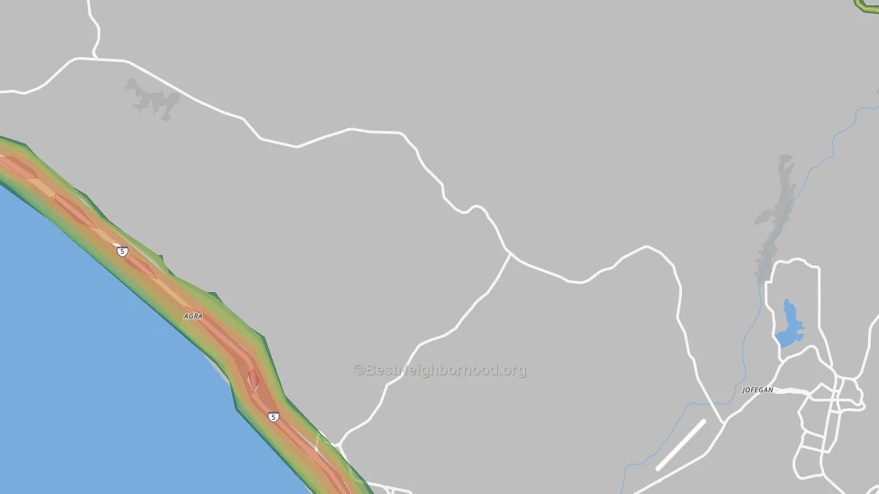 92055, CA Map of Noise Levels in 92055