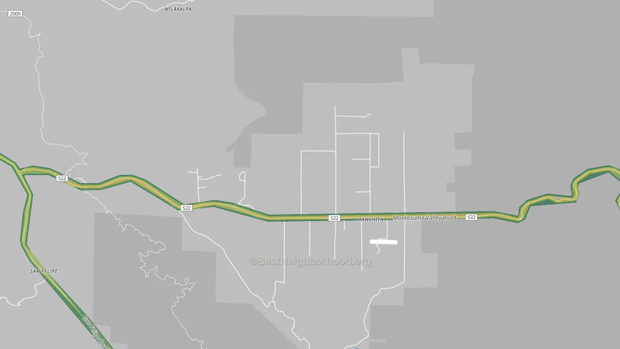 92066, CA Map of Noise Levels in 92066