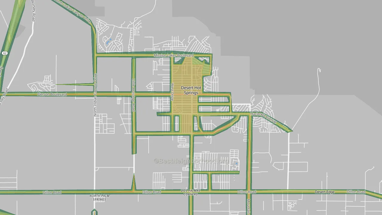 92240, CA Map of Noise Levels in 92240