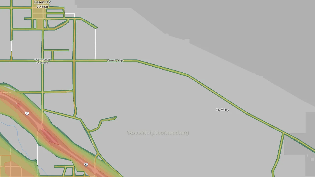 92241, CA Map of Noise Levels in 92241