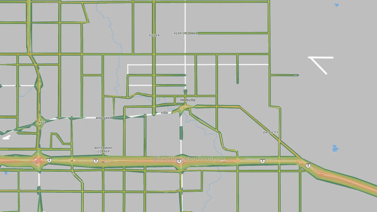 92250, CA Map of Noise Levels in 92250