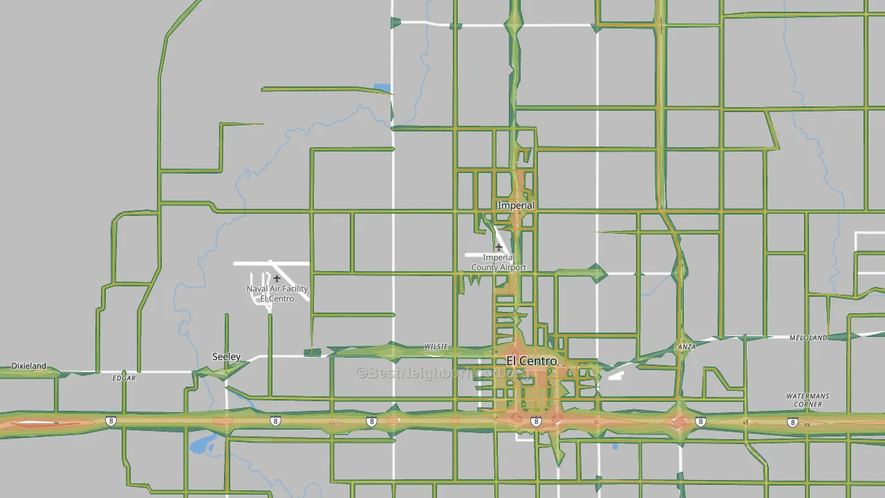 92251, CA Map of Noise Levels in 92251