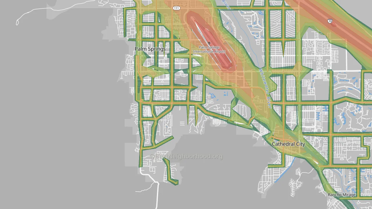 92264, CA Map of Noise Levels in 92264