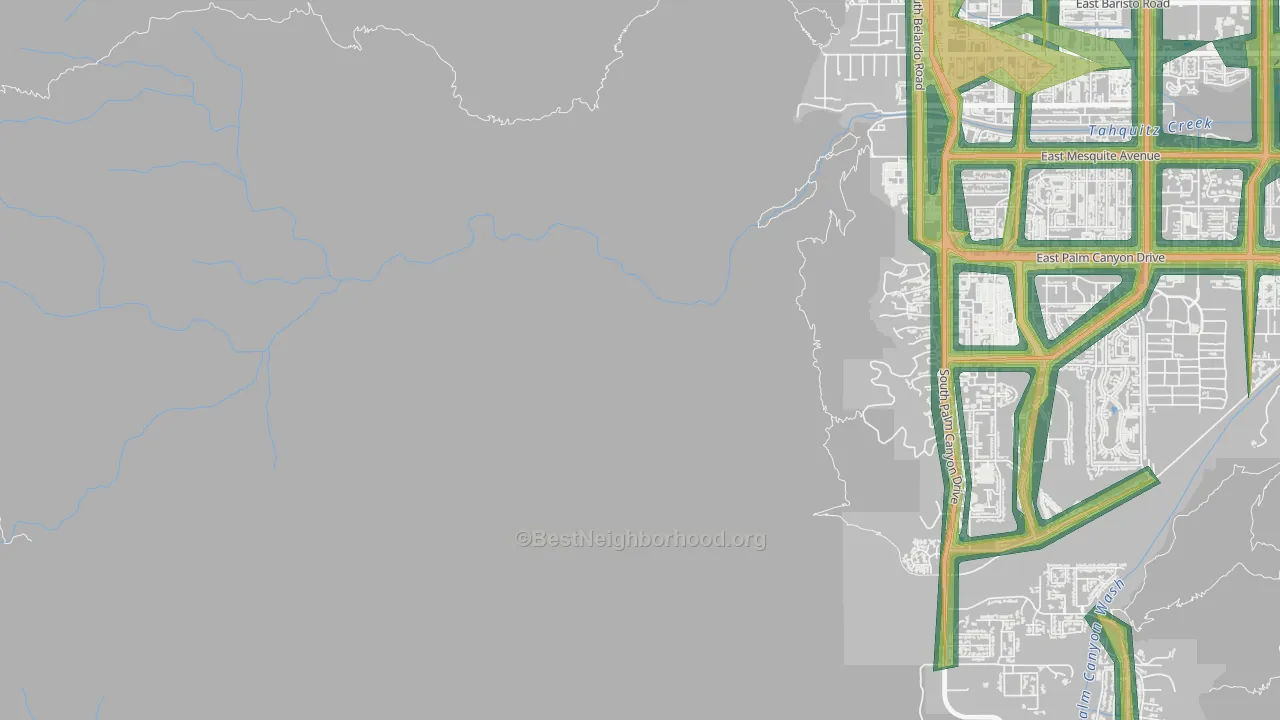 92265, CA Map of Noise Levels in 92265