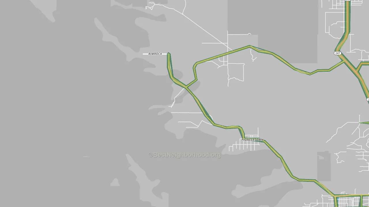 92268, CA Map of Noise Levels in 92268
