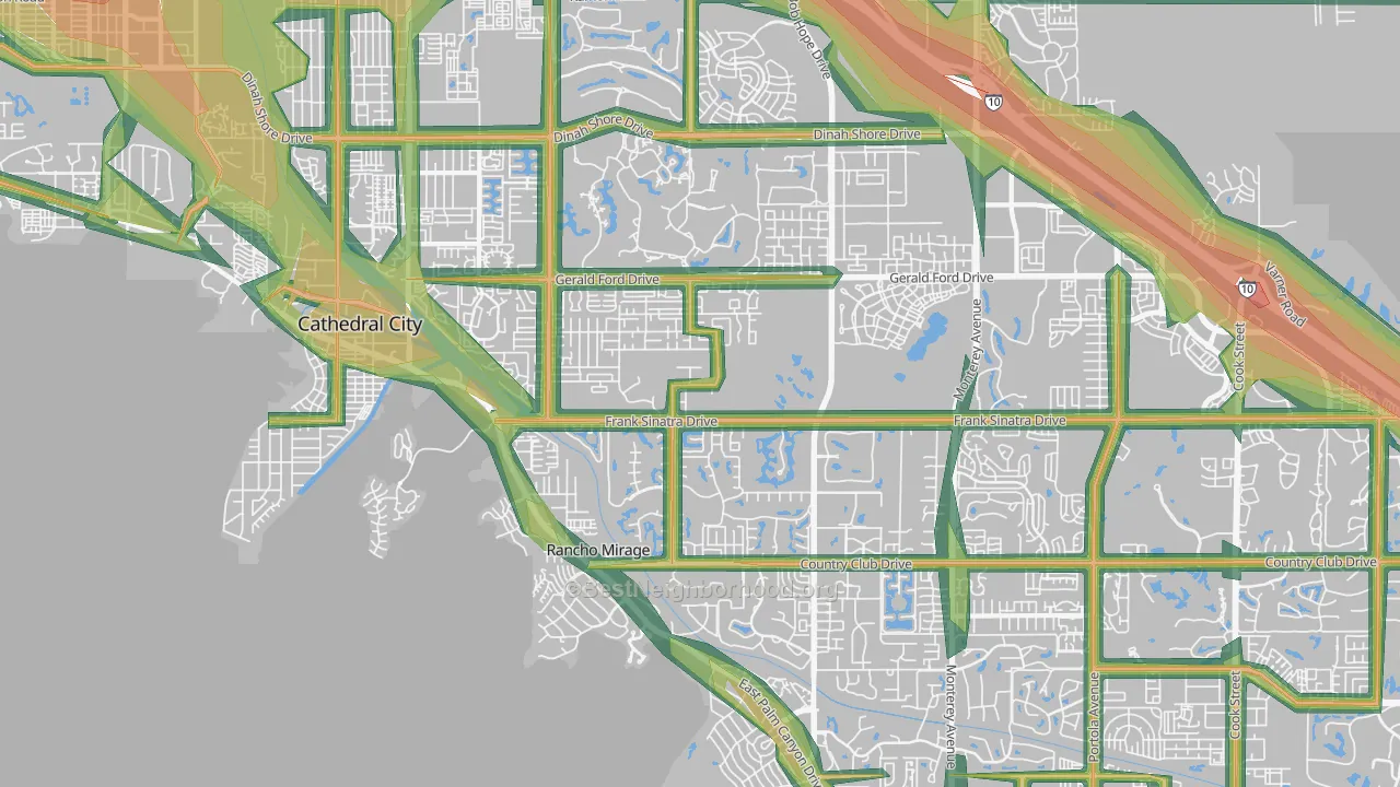 92270, CA Map of Noise Levels in 92270