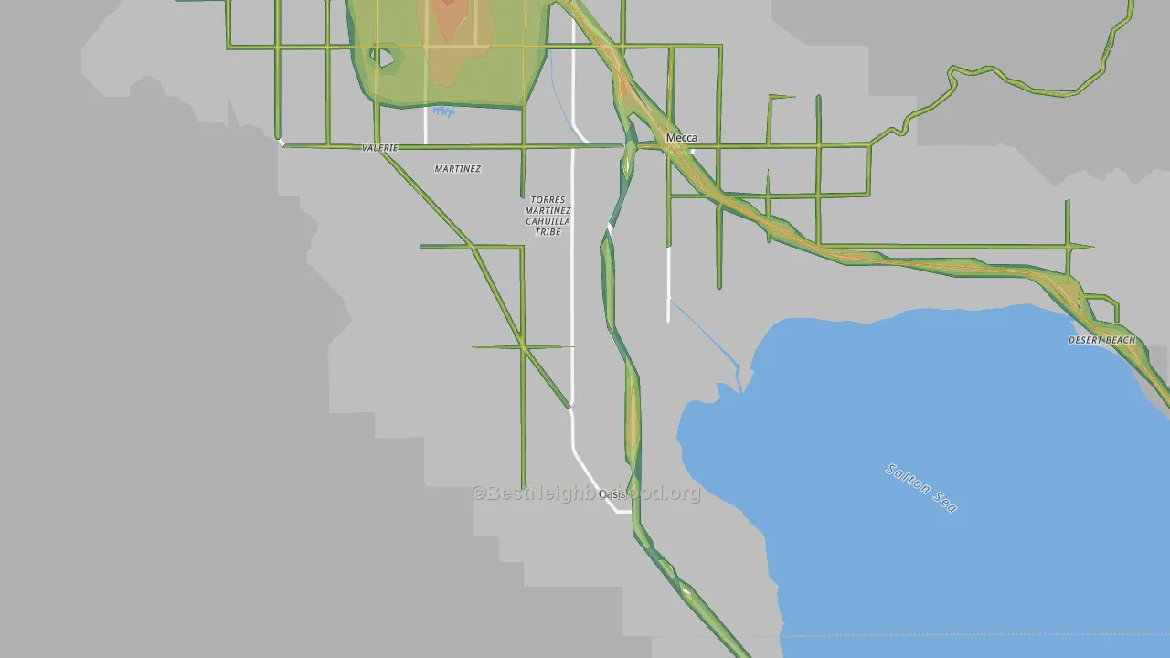 92274, CA Map of Noise Levels in 92274