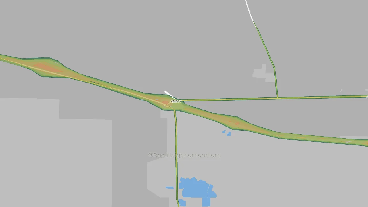 92304, CA Map of Noise Levels in 92304
