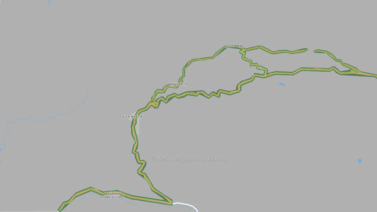 92305, CA Map of Noise Levels in 92305