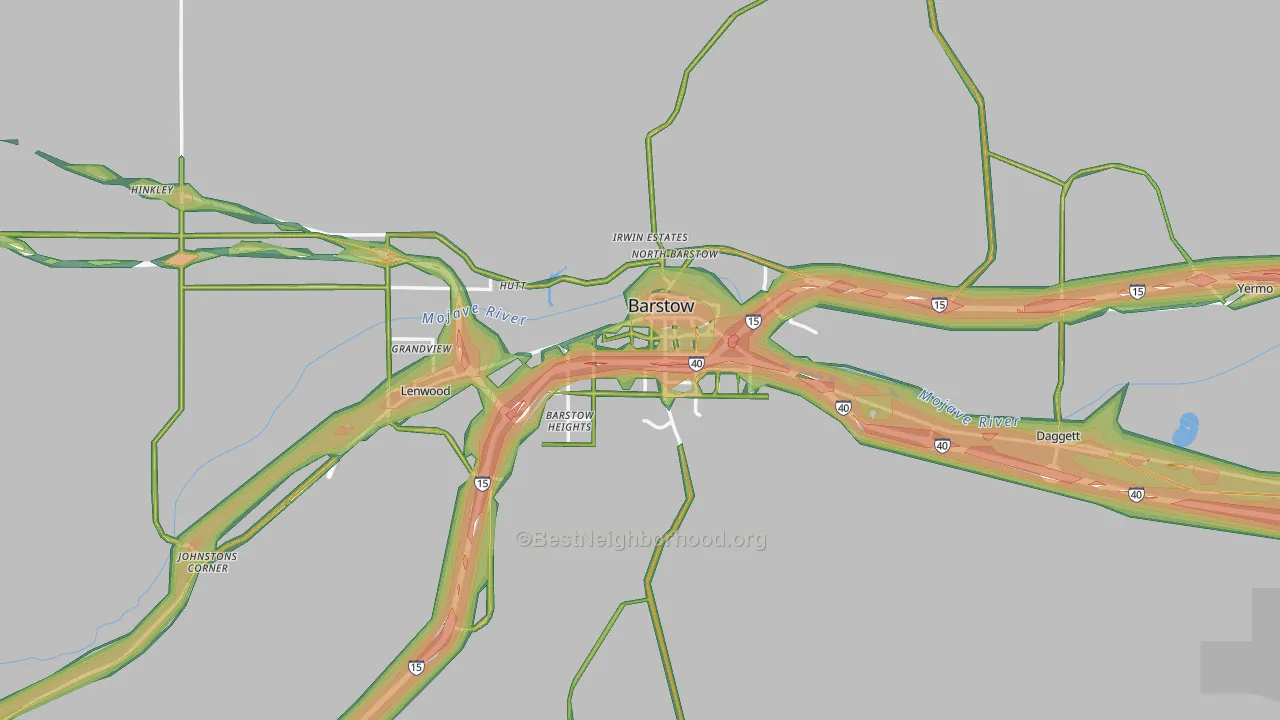 92311, CA Map of Noise Levels in 92311