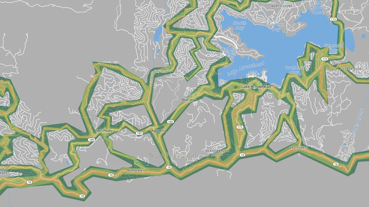 92317, CA Map of Noise Levels in 92317