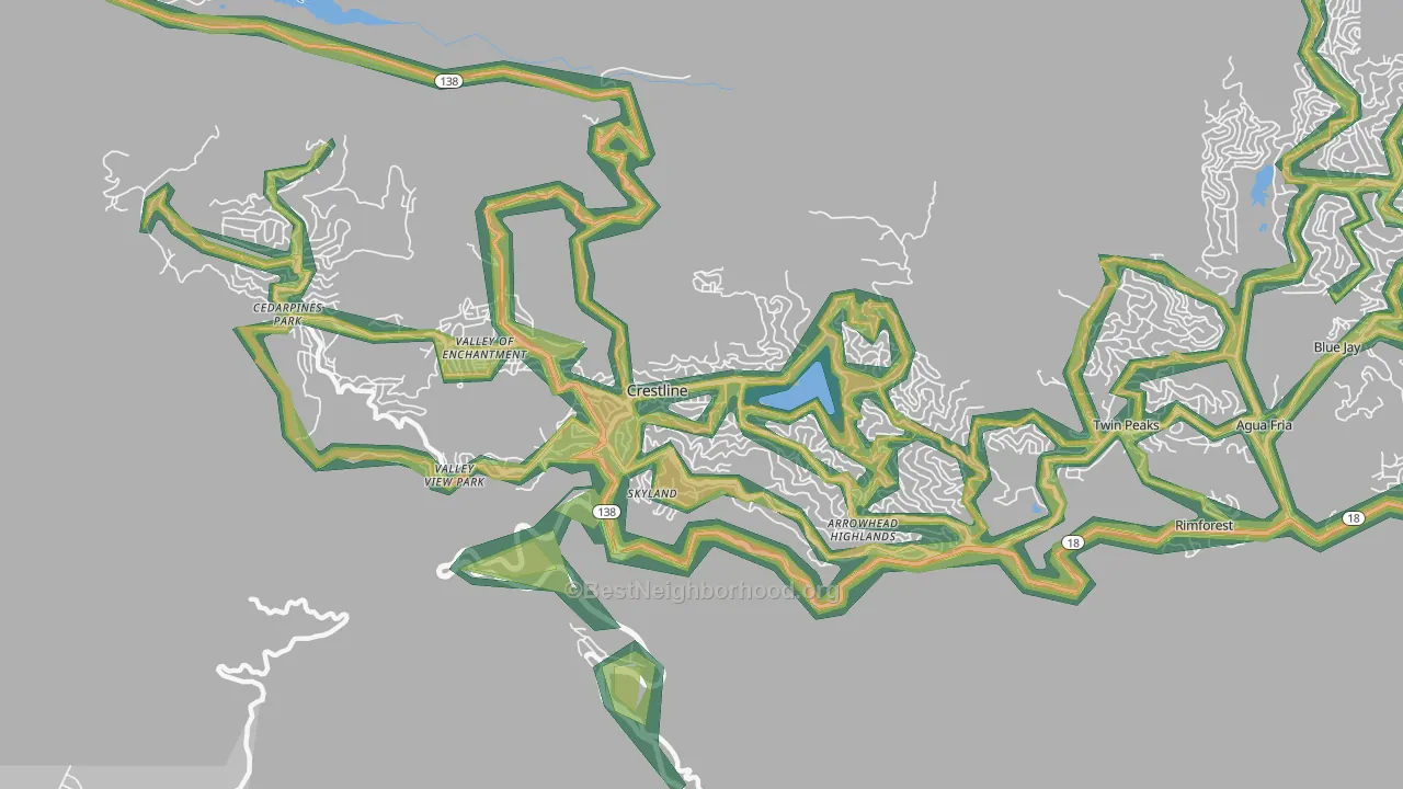 92325, CA Map of Noise Levels in 92325