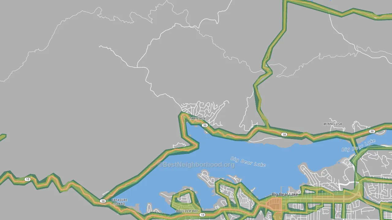 92333, CA Map of Noise Levels in 92333